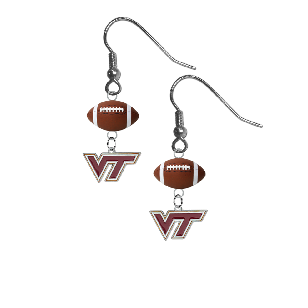 Virginia Tech Hokies NCAA Football Dangle Earrings