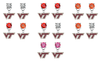 Virginia Tech Hokies NCAA Swarovski Crystal Stud Rhinestone Earrings