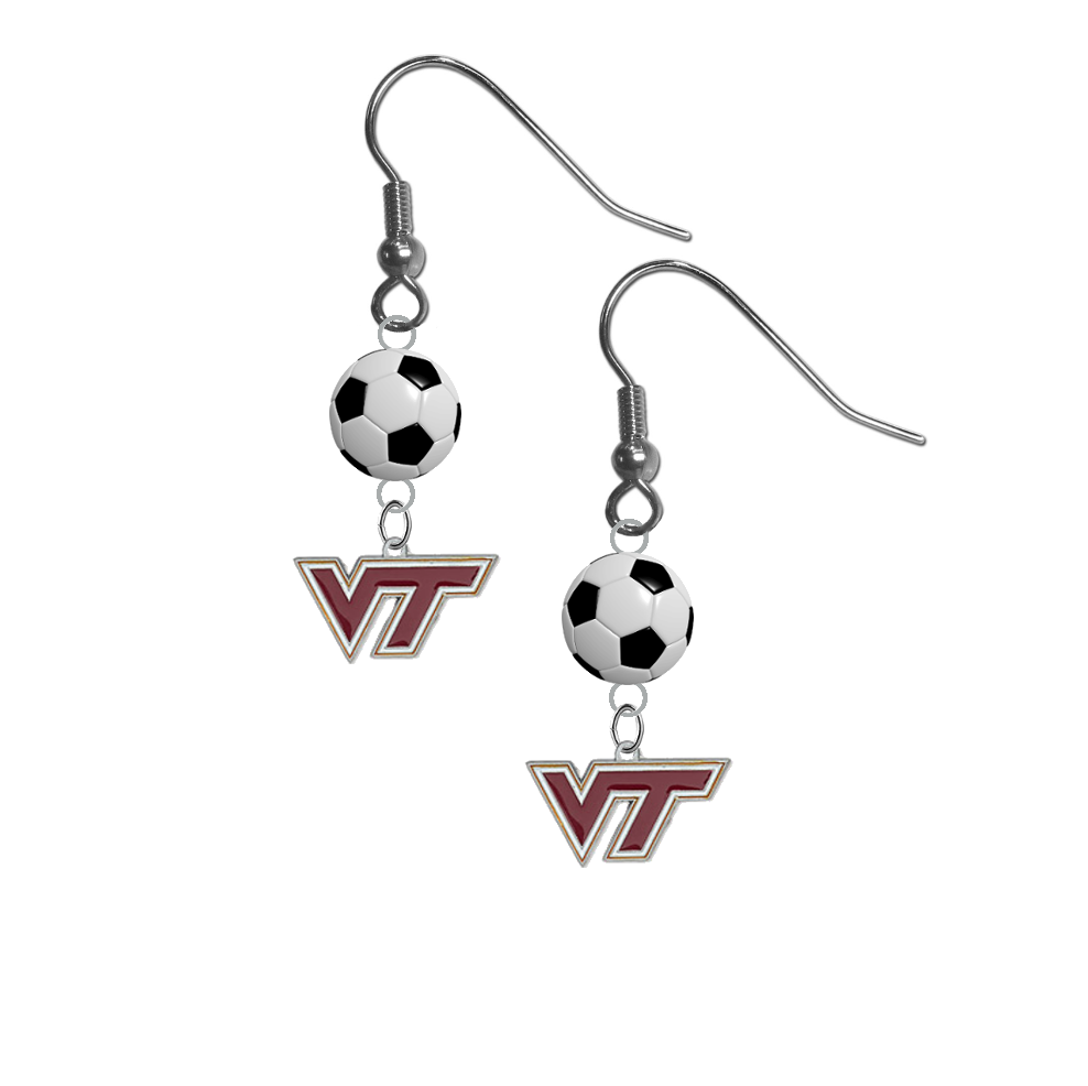 Virginia Tech Hokies NCAA Soccer Dangle Earrings