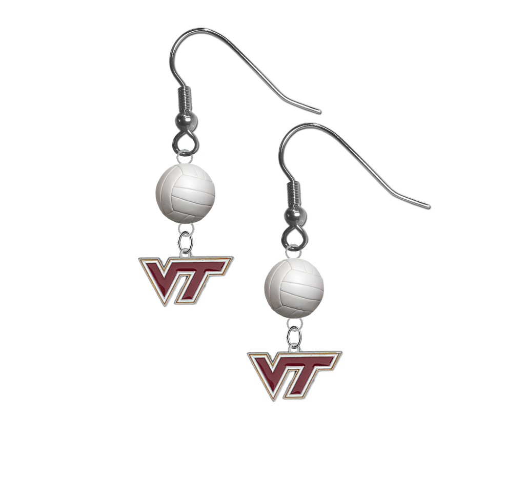 Virginia Tech Hokies NCAA Volleyball Dangle Earrings