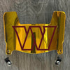 Washington Commanders Mini Football Helmet Visor Shield Gold Chrome Mirror w/ Clips