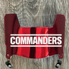Washington Commanders Mini Football Helmet Visor Shield Red Chrome Mirror w/ Clips