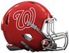 Washington Nationals Custom Concept Red Mini Riddell Speed Football Helmet