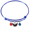 Washington Capitals Color Edition BLUE Expandable Wire Bangle Charm Bracelet