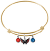 Washington Capitals Color Edition GOLD Expandable Wire Bangle Charm Bracelet