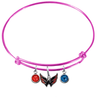 Washington Capitals Color Edition PINK Expandable Wire Bangle Charm Bracelet