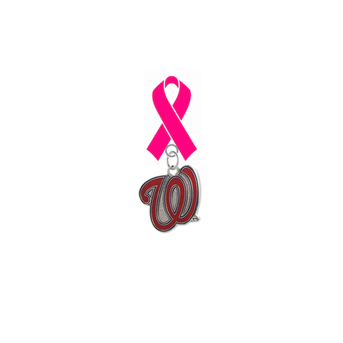Washington Nationals Style 2 MLB Breast Cancer Awareness / Mothers Day Pink Ribbon Lapel Pin