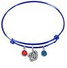 Washington Nationals Blue MLB Expandable Wire Bangle Charm Bracelet