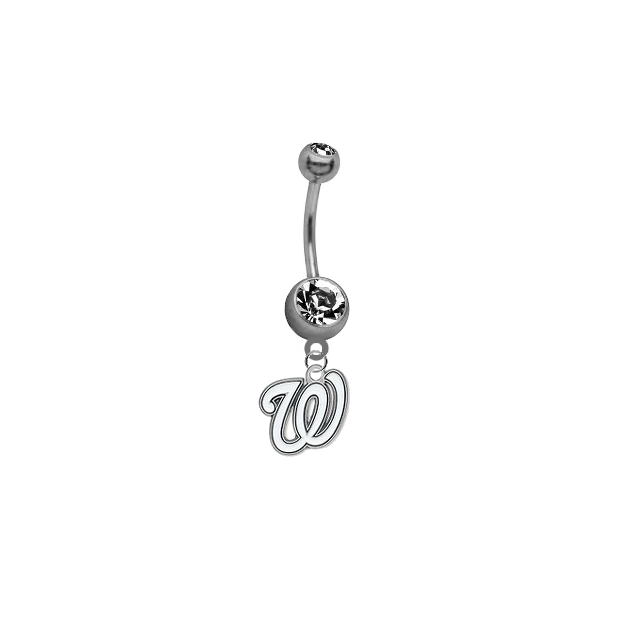 Washington Nationals MLB Baseball Belly Button Navel Ring