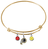 Washington Redskins Gold NFL Expandable Wire Bangle Charm Bracelet