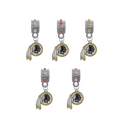 Washington Redskins NFL Football Crystal Rhinestone European Bracelet Charm