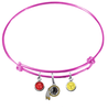 Washington Redskins Pink NFL Expandable Wire Bangle Charm Bracelet