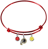 Washington Redskins Red NFL Expandable Wire Bangle Charm Bracelet