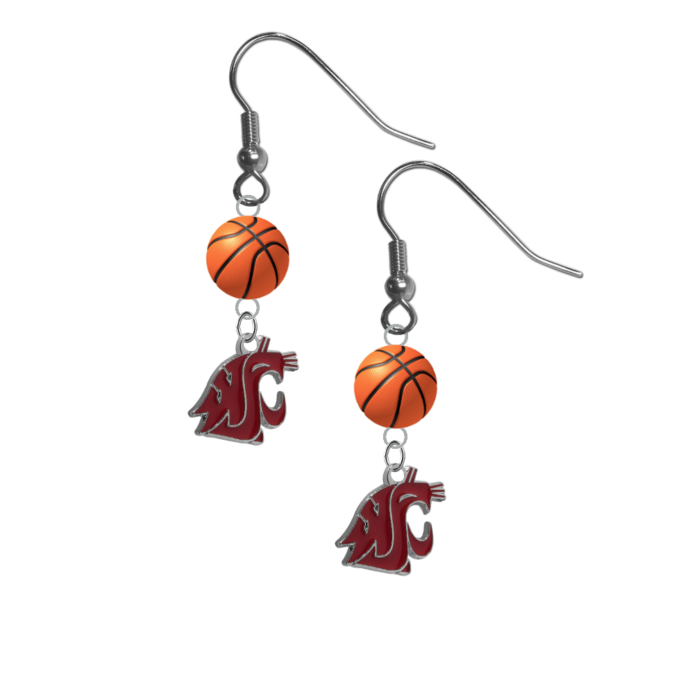 Washington State Cougars NCAA Basketball Dangle Earrings