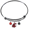 Washington State Cougars BLACK Expandable Wire Bangle Charm Bracelet