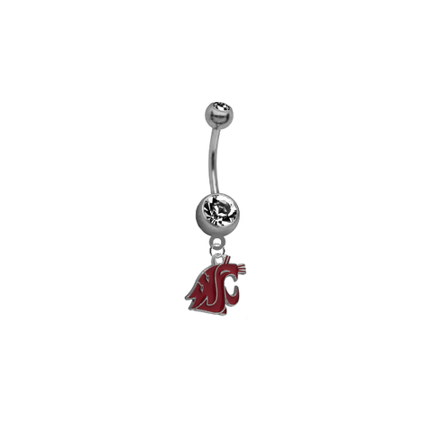 Washington State Cougars NCAA College Belly Button Navel Ring