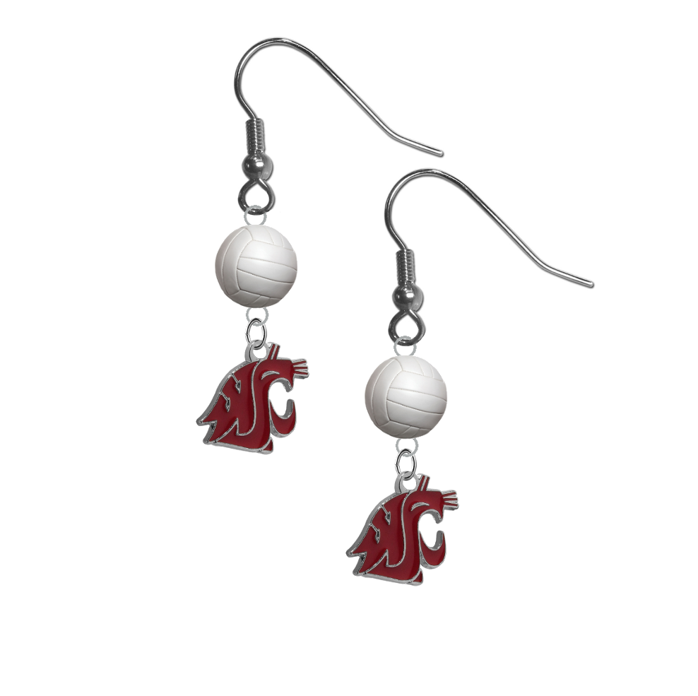 Washington State Cougars NCAA Volleyball Dangle Earrings
