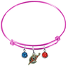 Washington Wizards PINK Color Edition Expandable Wire Bangle Charm Bracelet