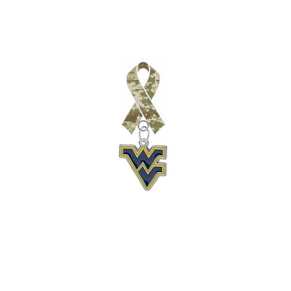 West Virginia Mountaineers Salute to Service Military Appreciation Camo Ribbon Lapel Pin