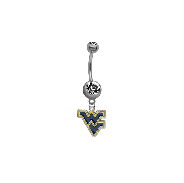 West Virginia Mountaineers NCAA College Belly Button Navel Ring
