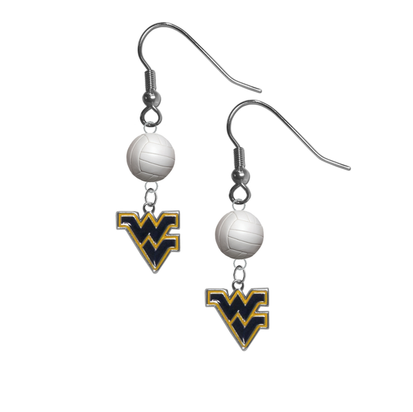 West Virginia Mountaineers NCAA Volleyball Dangle Earrings