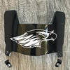 Wisconsin Whitewater Warhawks Mini Football Helmet Visor Shield Black Dark Tint w/ Clips