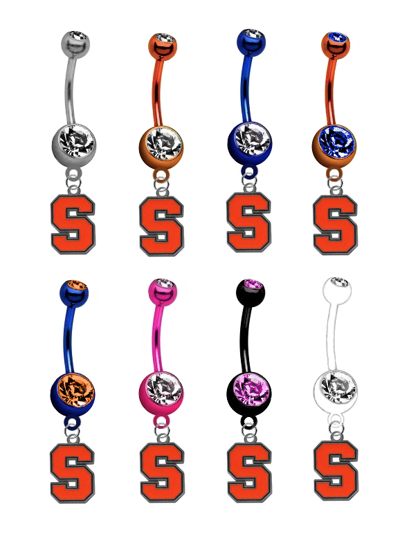 Syracuse Orange NCAA College Belly Button Navel Ring - Pick Your Color